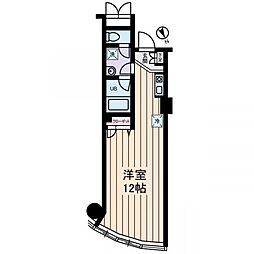 プリマヴェーラ問屋町 6階ワンルームの間取り