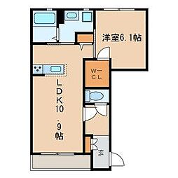 メゾン　エトワール 1階1LDKの間取り