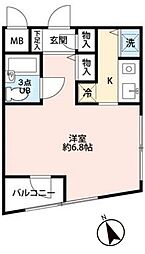 メゾン協心 3階1Kの間取り