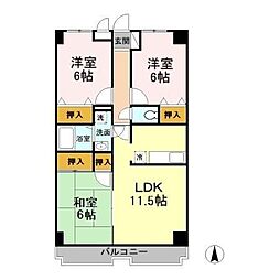 ラフィネ西都賀 3LDKの間取図画像