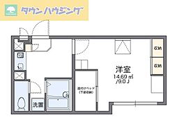 レオパレスW・Kハイツ 1Kの間取図画像