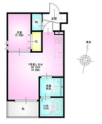 REGALEST 祐光 1LDKの間取図画像