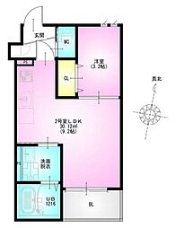 REGALEST 祐光 1LDKの間取図画像