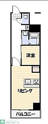 総建みどりハイム 1LDKの間取図画像