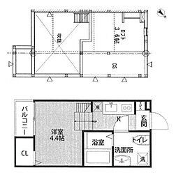 ラブリーレジデンス稲毛 1Kの間取図画像