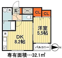 プラチナレジデンス 1LDKの間取図画像
