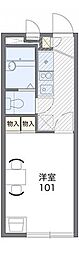 レオパレス女神 1Kの間取図画像
