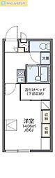 レオパレスシャトーA 1Kの間取図画像