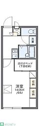 レオパレスシャトーB 1Kの間取図画像