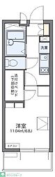 レオパレスハーバーサイドE棟 1Kの間取図画像