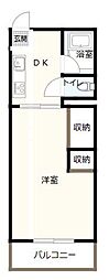 レジデンシア千葉 1Kの間取図画像