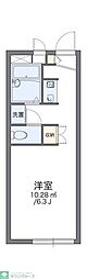 レオパレス黒砂台 1Kの間取図画像