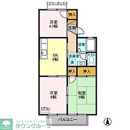 メゾンベール・A 3DKの間取図画像