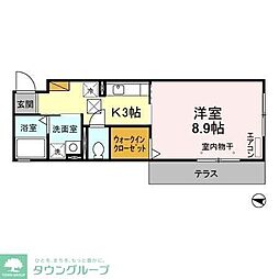 KS.フォンティーヌ 1Kの間取図画像