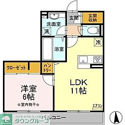 サニーコート4 1LDKの間取図画像