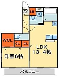 ピエトラポンテ2 1LDKの間取図画像