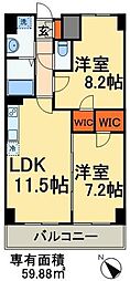 千葉ポートイースト 2LDKの間取図画像