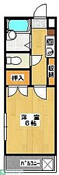 ジュネパレス津田沼第26 1Kの間取図画像