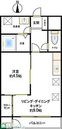 リバティー寿 1LDKの間取図画像