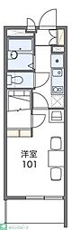 レオパレスクリンゲルバウム 1Kの間取図画像