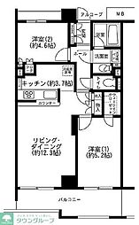 パティオス17番街 2LDKの間取図画像