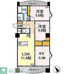 グリーンパークおゆみ野 3LDKの間取図画像