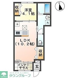 (仮称)船橋市夏見台1丁目新築アパート 1LDKの間取図画像