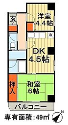MOMO12 2DKの間取図画像