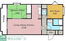 サンコナカ 2LDKの間取図画像
