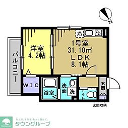 D-Comfort八千代台 1LDKの間取図画像