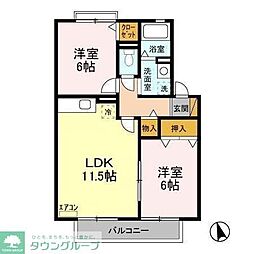 メイヒルズ2 2LDKの間取図画像