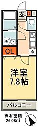 リブリ・ダロル 1Kの間取図画像