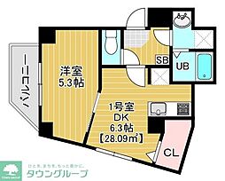 アウローロ 1DKの間取図画像