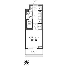 ストーリア市川行徳 1Kの間取図画像