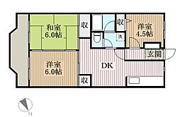 グレープ・パル 3DKの間取図画像