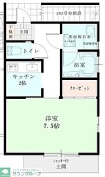 レジデンスおゆみ野A 1Kの間取図画像