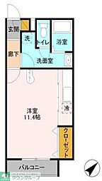 クレール・シャンブル ワンルームの間取図画像