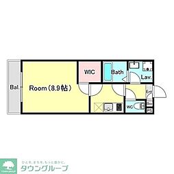 シエーナ松波2 1Kの間取図画像