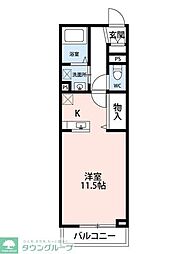 グラシア津田沼2 1Kの間取図画像