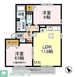 ファースト・エアフォルク3 2LDKの間取図画像