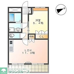 ロイヤルパレス 1LDKの間取図画像