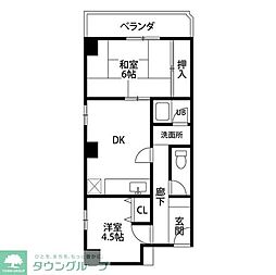 MOMO12 2DKの間取図画像