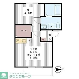 ラ・ティエラ 1LDKの間取図画像