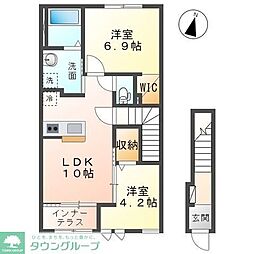 ハートランドメゾン 2LDKの間取図画像