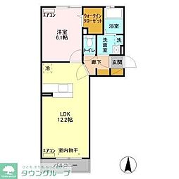 メゾンあき 1LDKの間取図画像