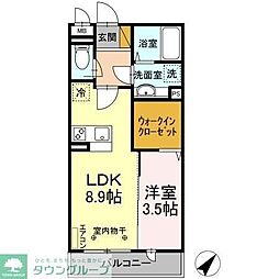 ベイリーフ 1LDKの間取図画像
