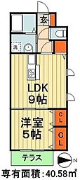 ルラシオン 1LDKの間取図画像