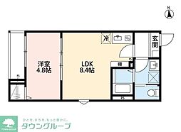 theCLASS 1LDKの間取図画像