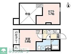 ブライトメゾン 1Kの間取図画像