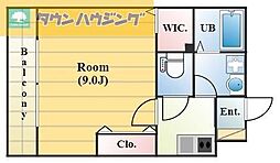 ウッドビレッジ 1Kの間取図画像